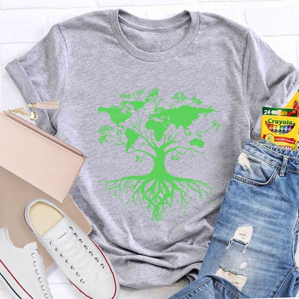 Save The Trees Save Our Planet Earth Day Teacher T-Shirt