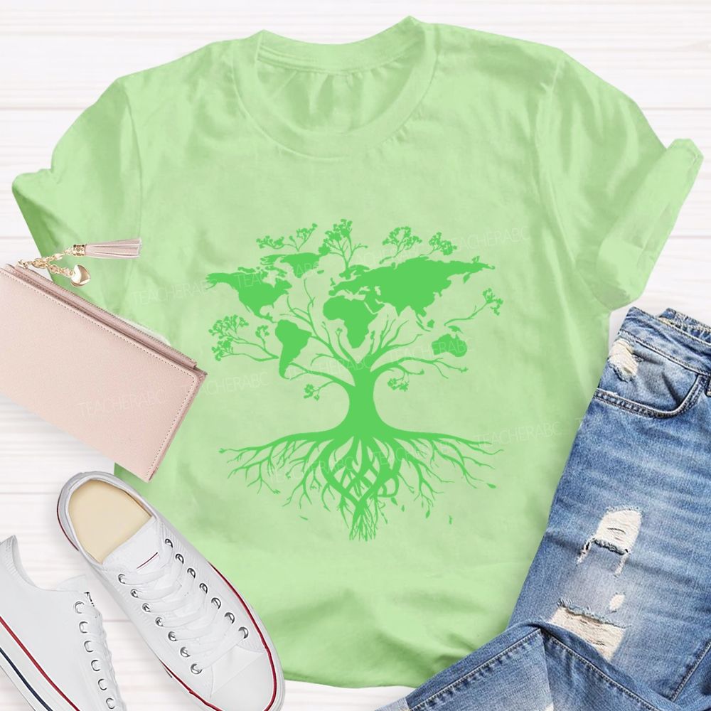 Save The Trees Save Our Planet Earth Day Teacher T-Shirt