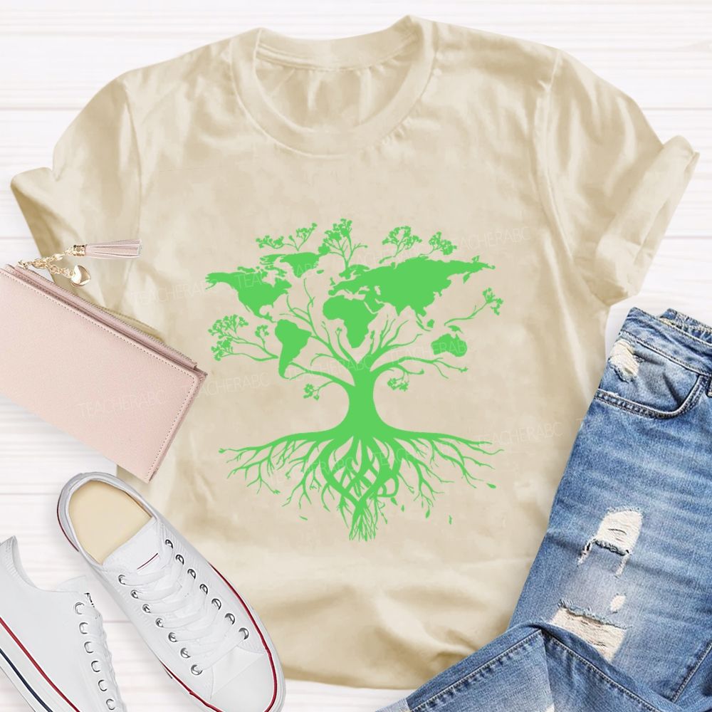 Save The Trees Save Our Planet Earth Day Teacher T-Shirt