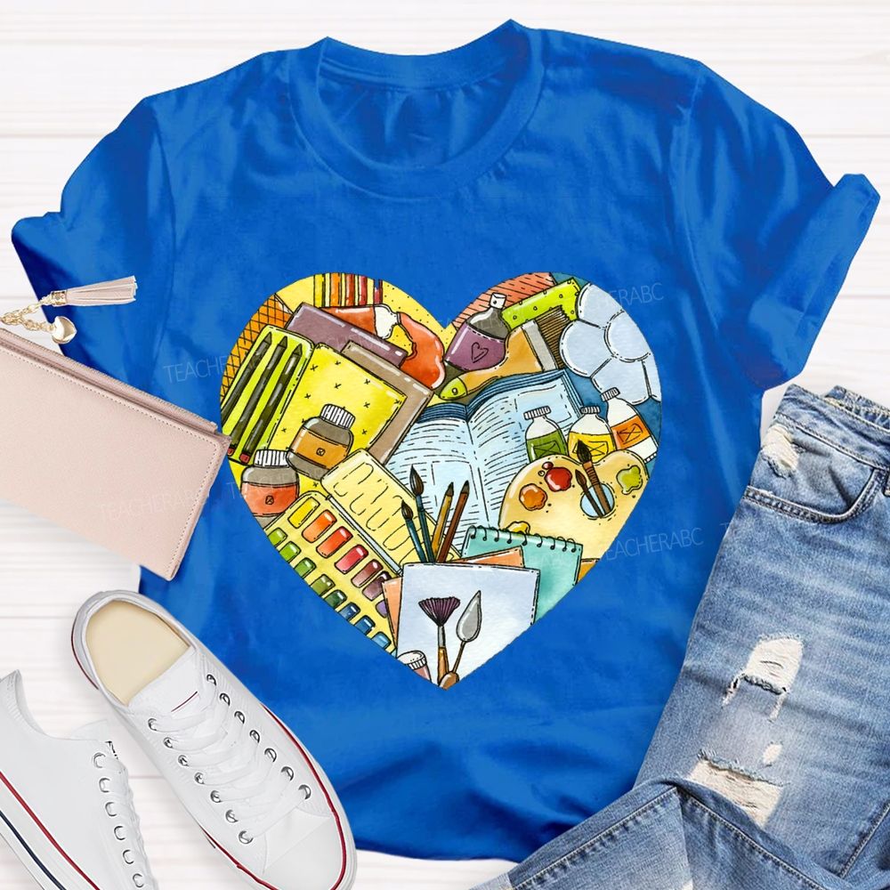 I Love Art Supplies Art Teacher T-shirt