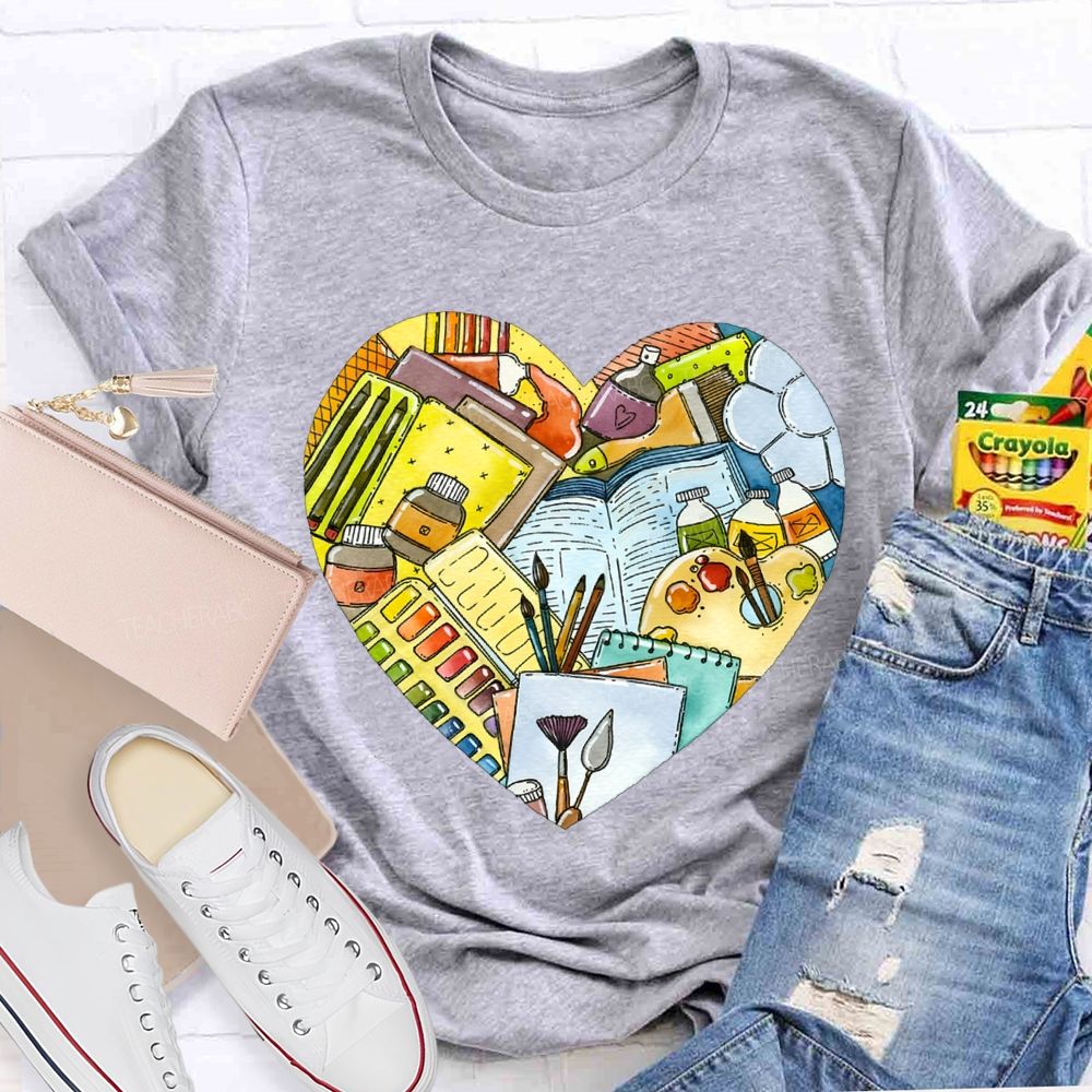 I Love Art Supplies Art Teacher T-shirt