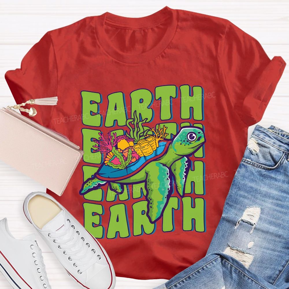 Earth Day  Clean The Seas Teacher T-shirt
