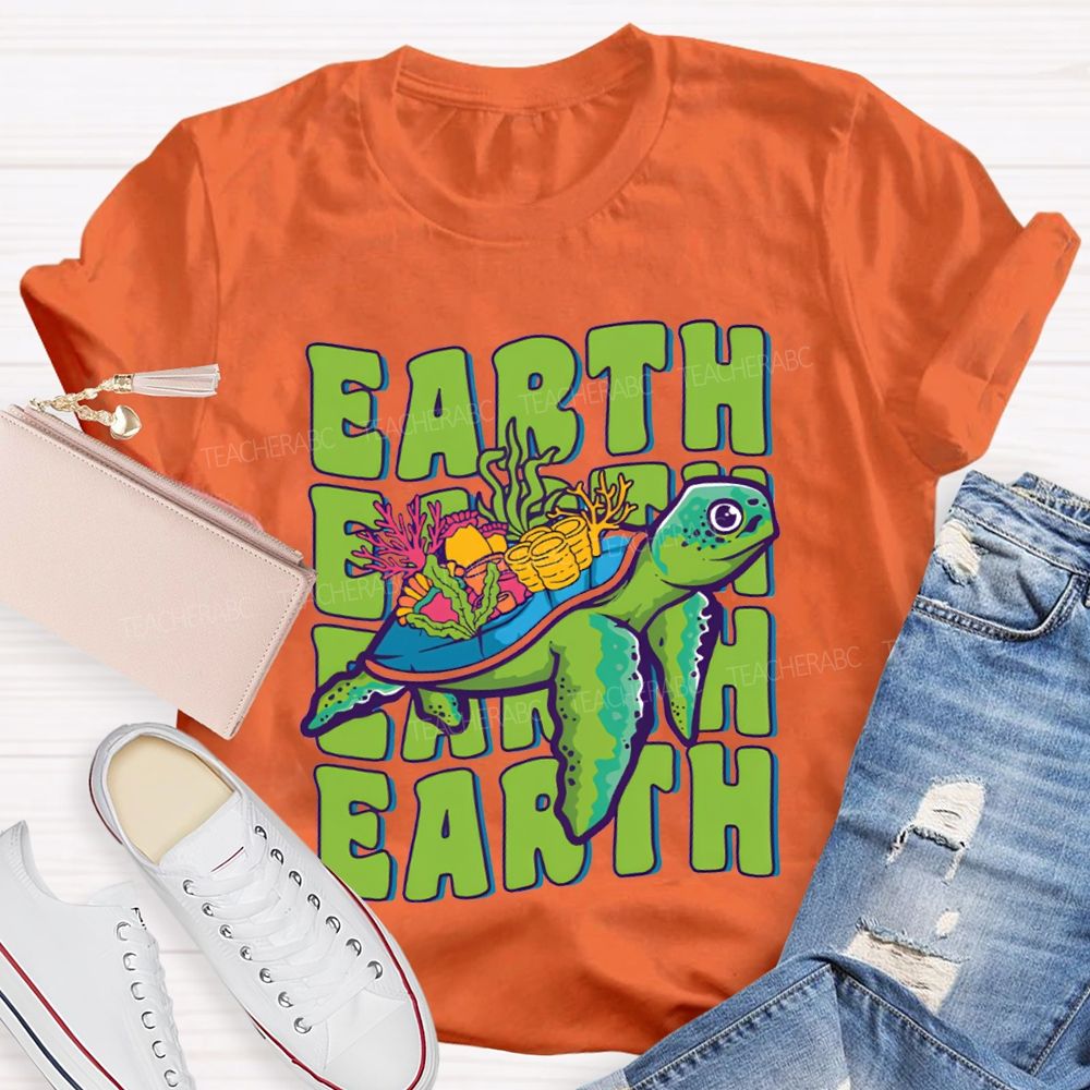 Earth Day  Clean The Seas Teacher T-shirt