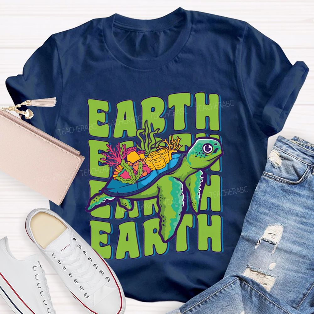 Earth Day  Clean The Seas Teacher T-shirt