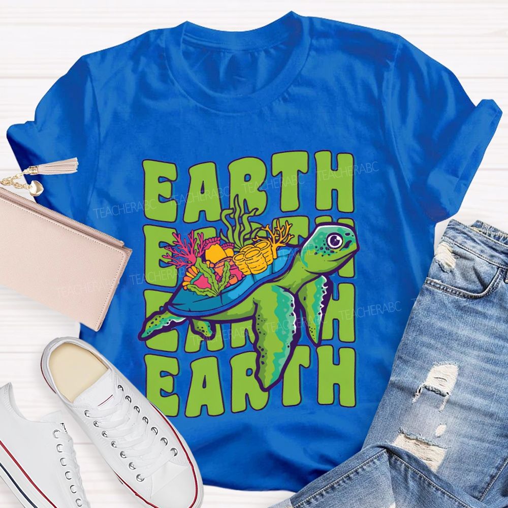 Earth Day  Clean The Seas Teacher T-shirt