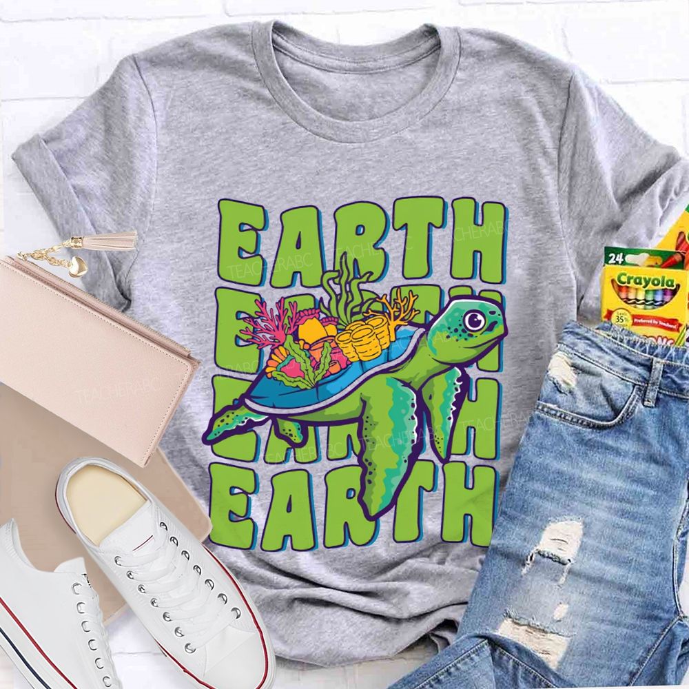 Earth Day  Clean The Seas Teacher T-shirt