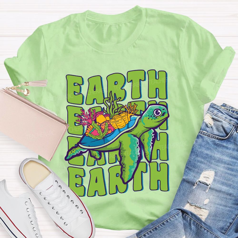 Earth Day  Clean The Seas Teacher T-shirt
