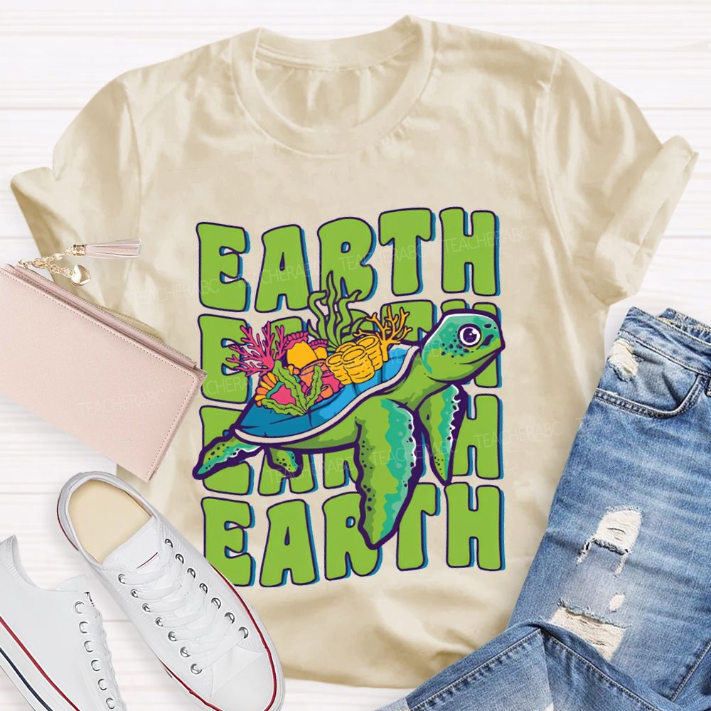 Earth Day  Clean The Seas Teacher T-shirt