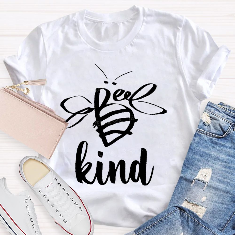 Bee Kind Bee Pattern  Teacher T-shirt