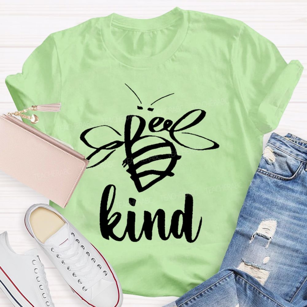 Bee Kind Bee Pattern  Teacher T-shirt