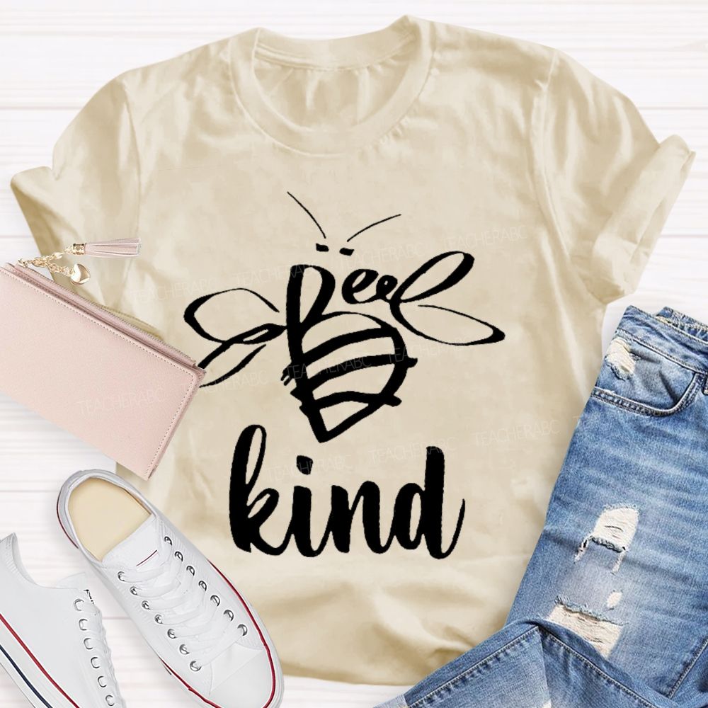 Bee Kind Bee Pattern  Teacher T-shirt