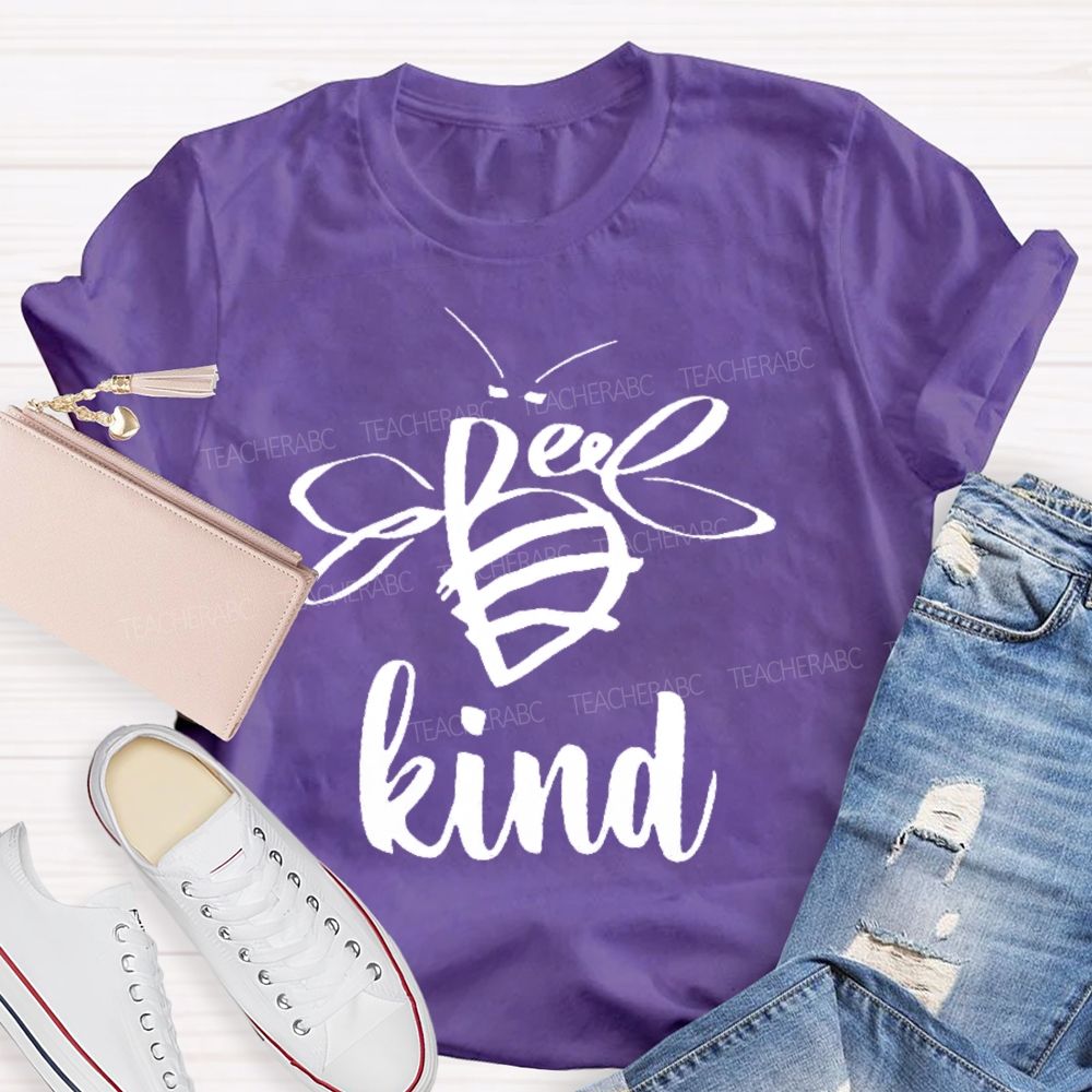 Bee Kind Bee Pattern  Teacher T-shirt