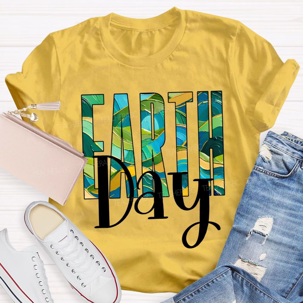 Earth Day Save The Earth Teacher T-shirt
