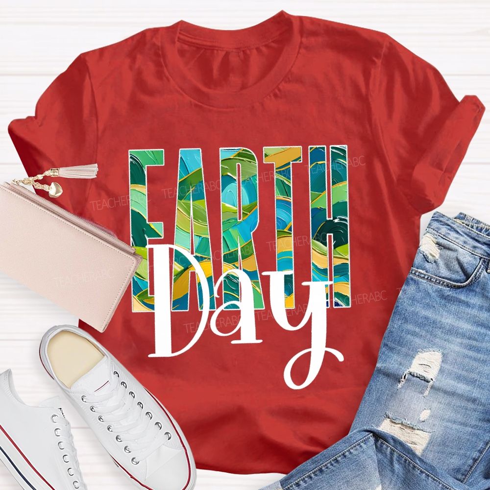 Earth Day Save The Earth Teacher T-shirt