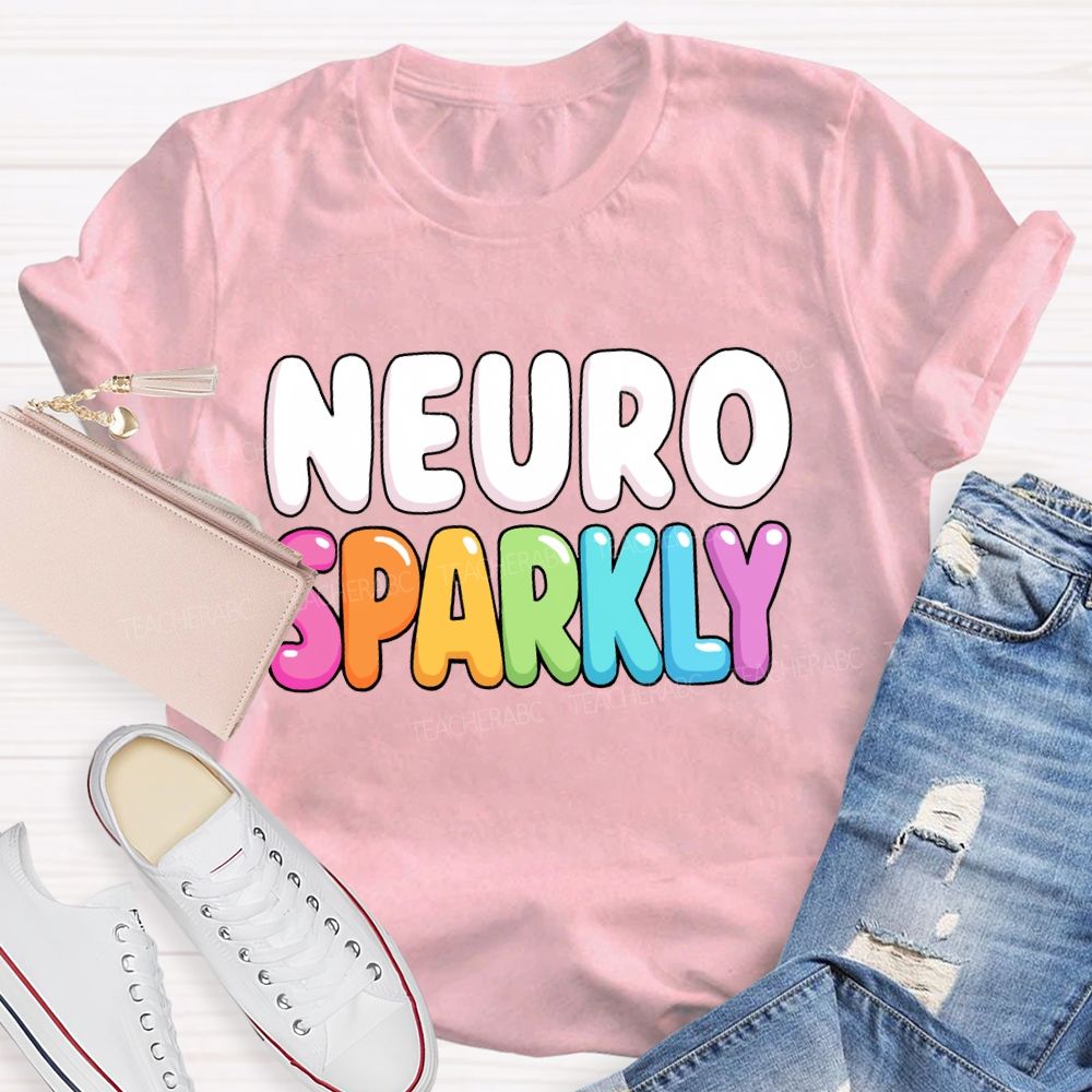 Neuro Sparkly Colorful Letter Special Education Teacher T-shirt