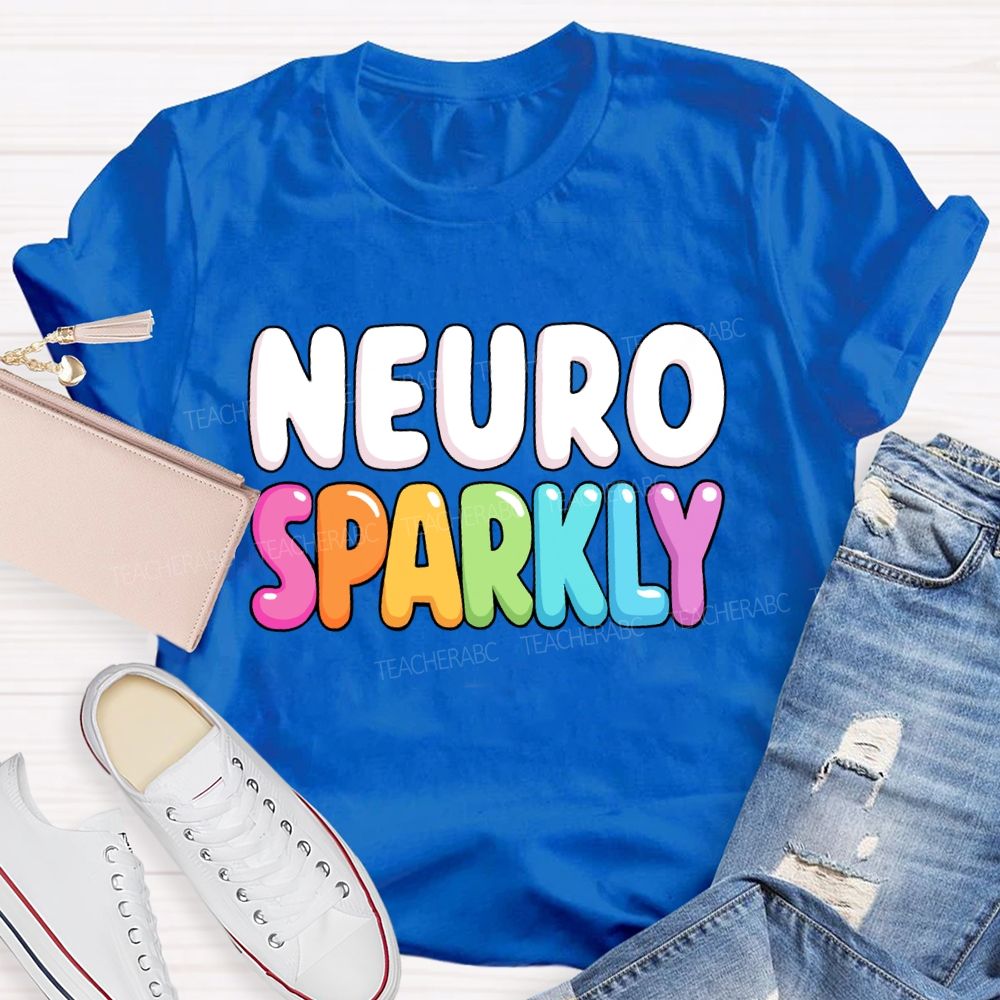 Neuro Sparkly Colorful Letter Special Education Teacher T-shirt