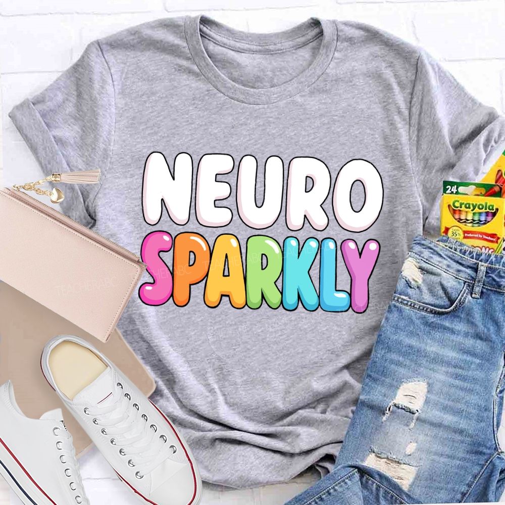 Neuro Sparkly Colorful Letter Special Education Teacher T-shirt