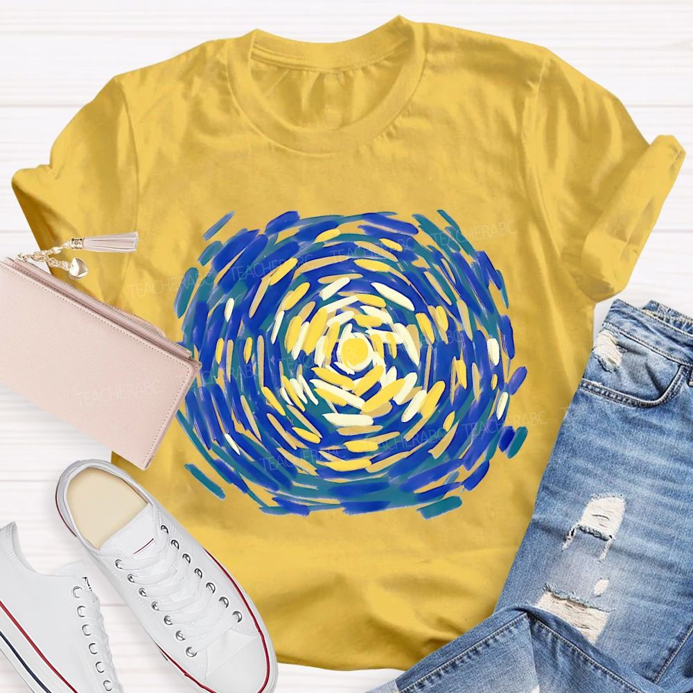 Starry Sky Art Graphics Teacher T-shirt
