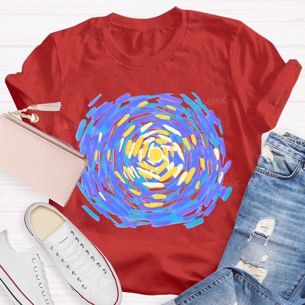 Starry Sky Art Graphics Teacher T-shirt