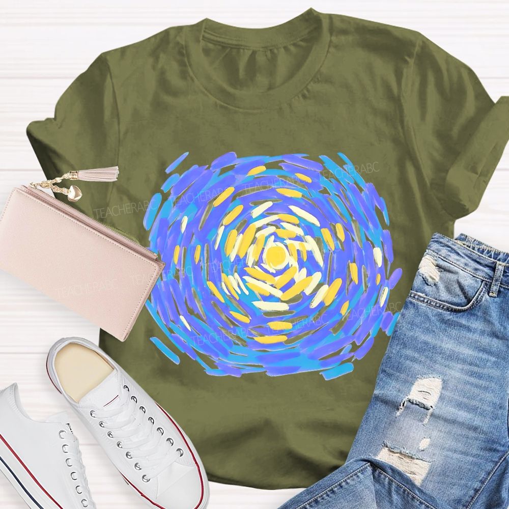 Starry Sky Art Graphics Teacher T-shirt