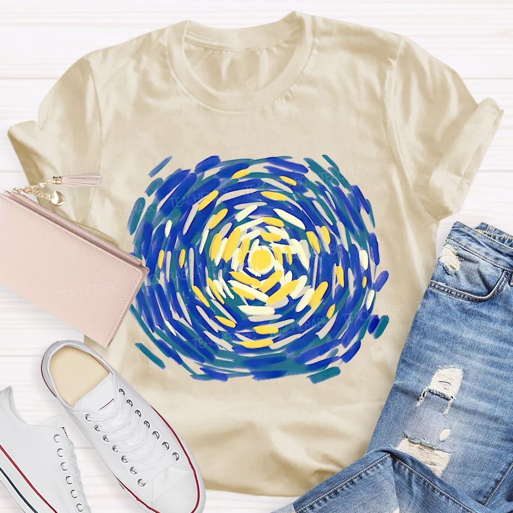 Starry Sky Art Graphics Teacher T-shirt