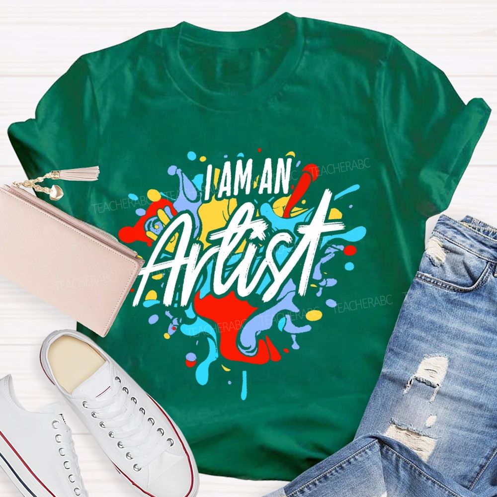 I Am An Artist Graffiti  Teacher T-shirt