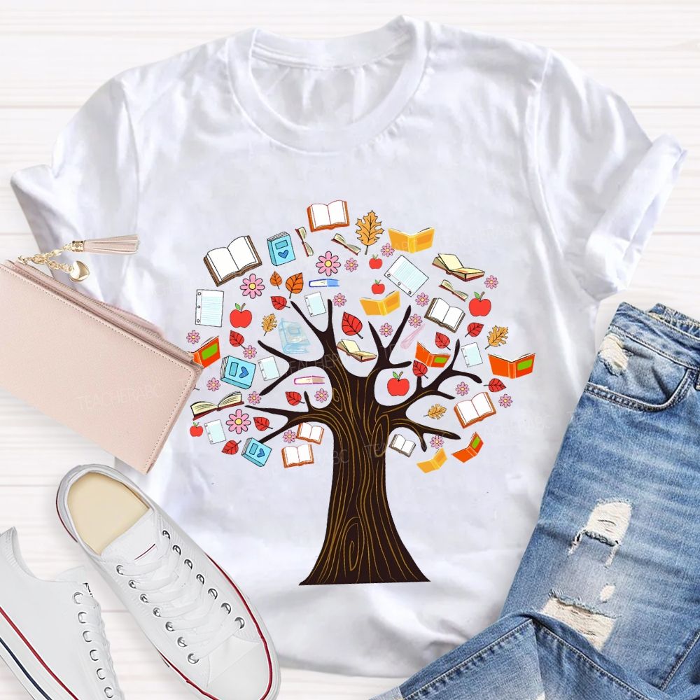 The Tree Was Covered With Books T-shirt