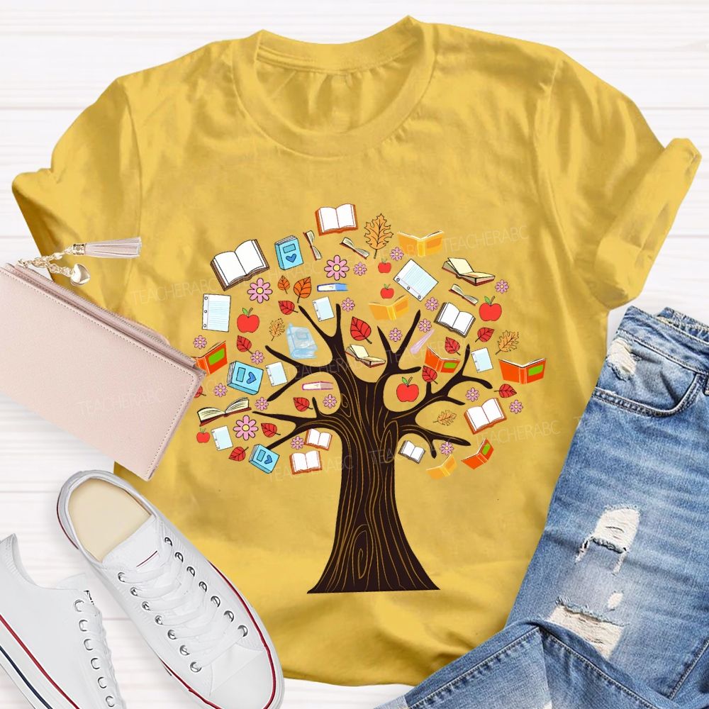 The Tree Was Covered With Books T-shirt