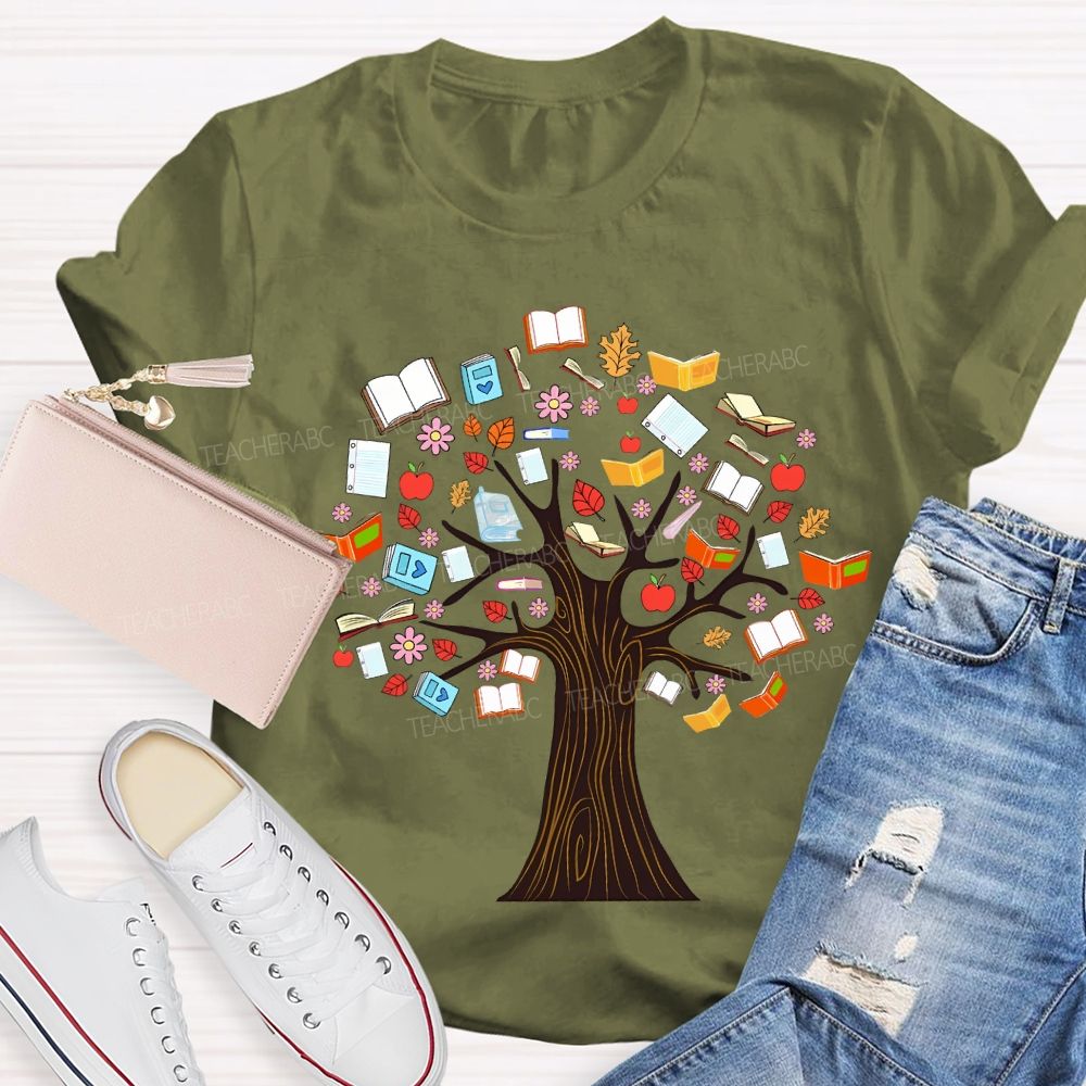 The Tree Was Covered With Books T-shirt