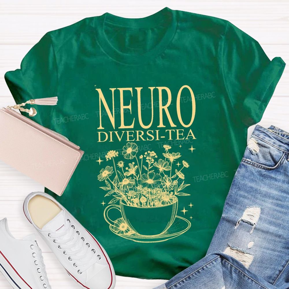 Neurodiverse Tea Special Education Teacher T-shirt