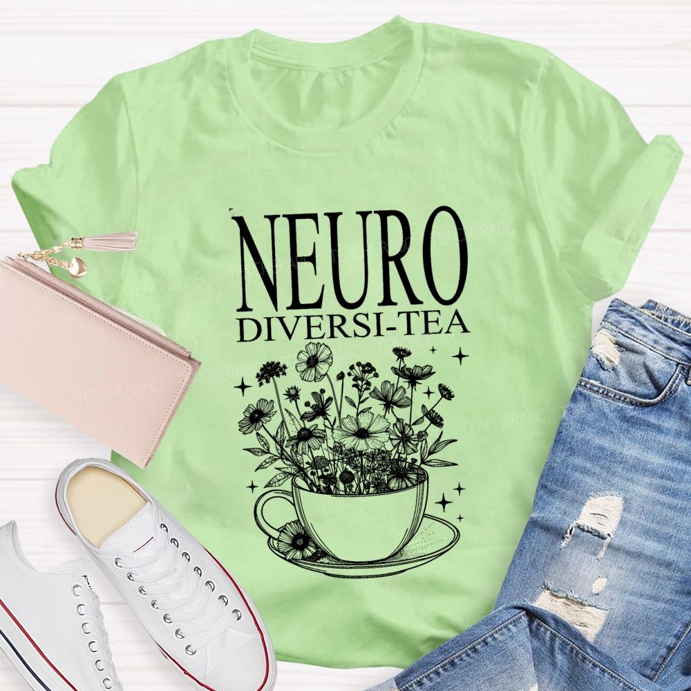 Neurodiverse Tea Special Education Teacher T-shirt