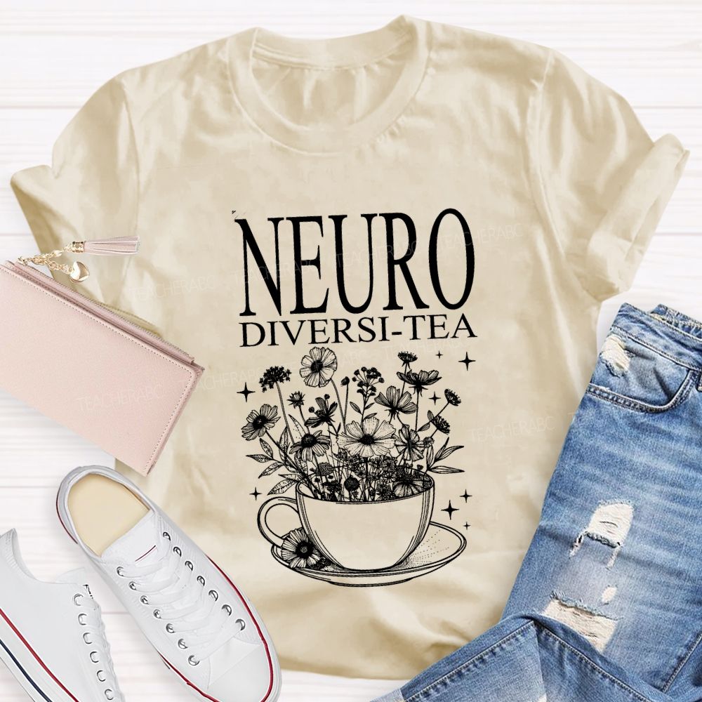 Neurodiverse Tea Special Education Teacher T-shirt