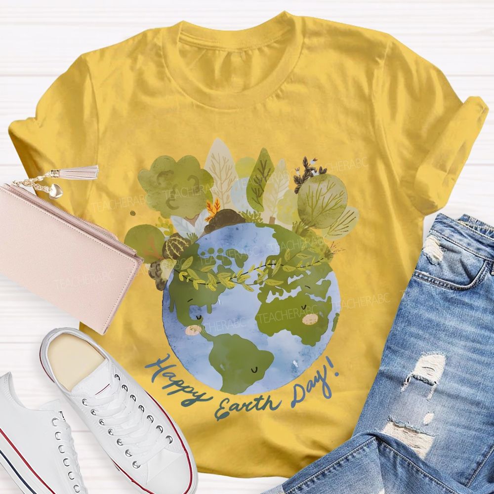 Happy Earth Day Graphics  Teacher T-shirt