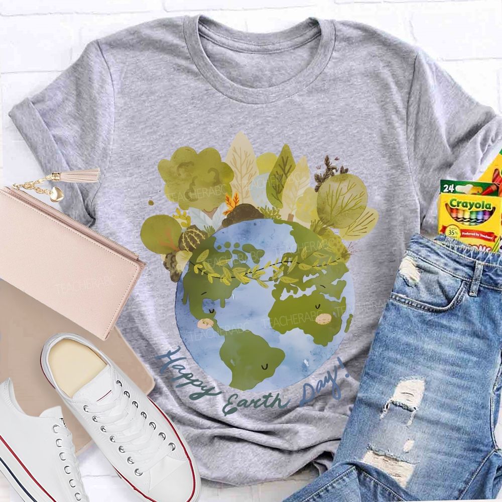 Happy Earth Day Graphics  Teacher T-shirt