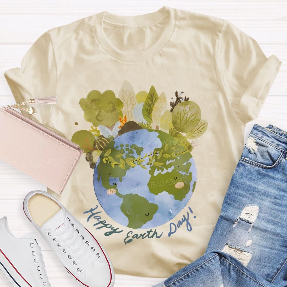 Happy Earth Day Graphics  Teacher T-shirt