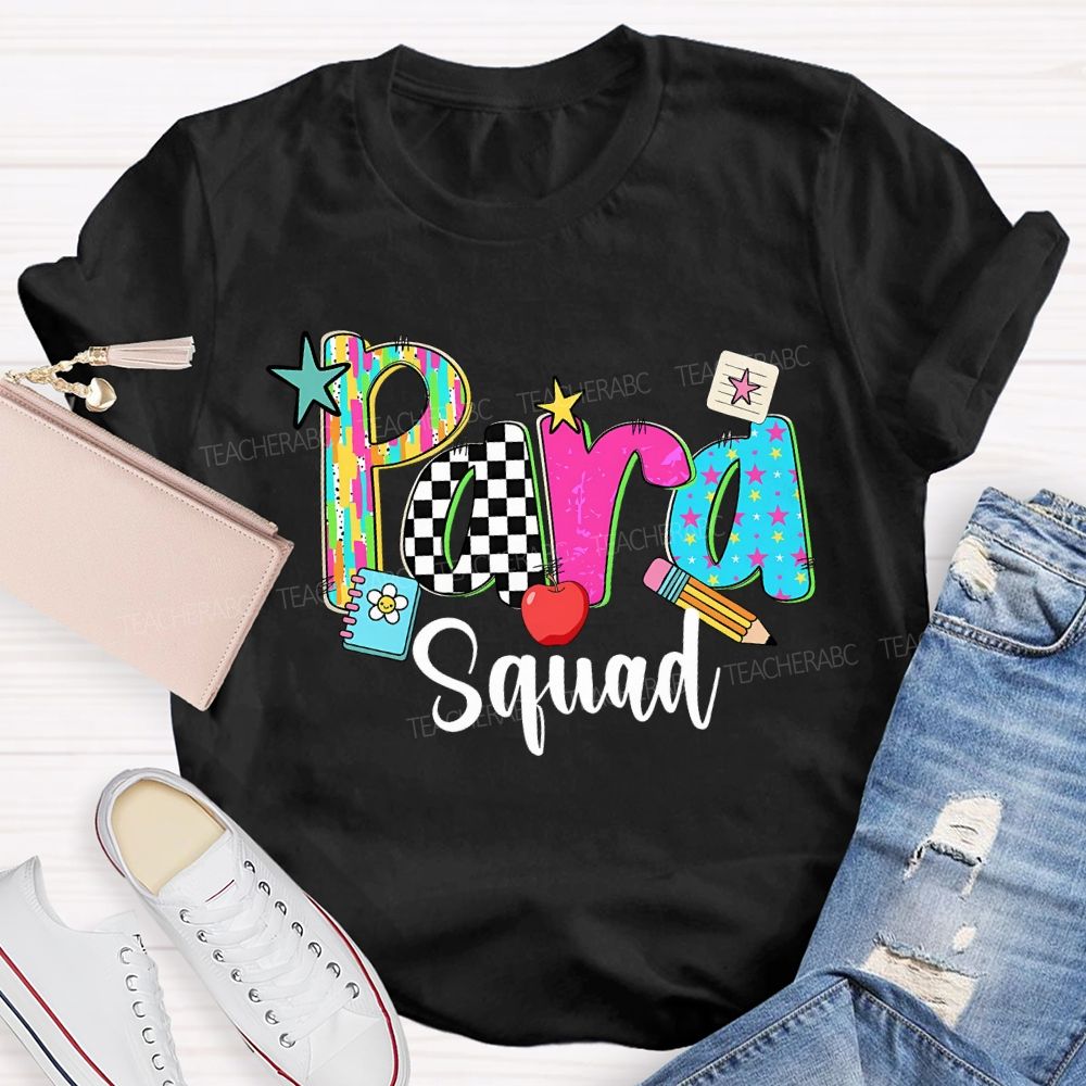 Para Professional Squad Colored Fonts T-shirt
