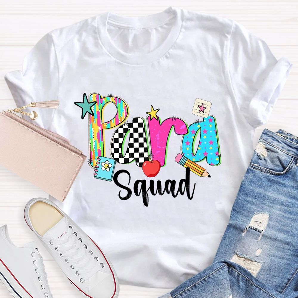 Para Professional Squad Colored Fonts T-shirt