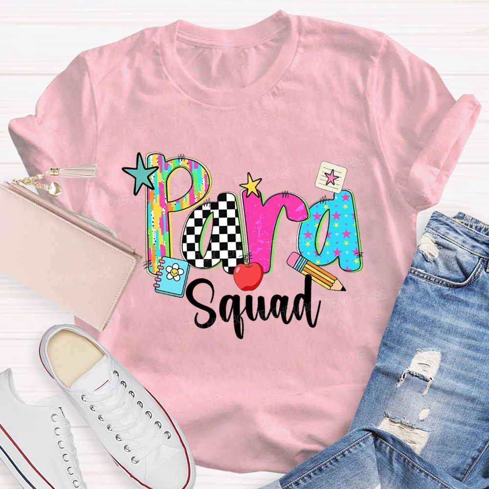 Para Professional Squad Colored Fonts T-shirt