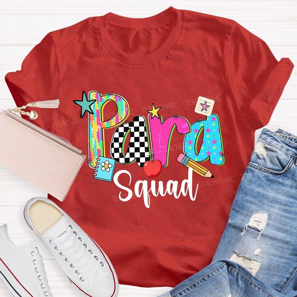Para Professional Squad Colored Fonts T-shirt