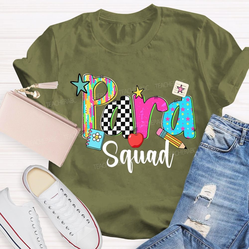 Para Professional Squad Colored Fonts T-shirt