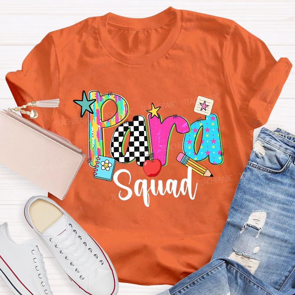 Para Professional Squad Colored Fonts T-shirt
