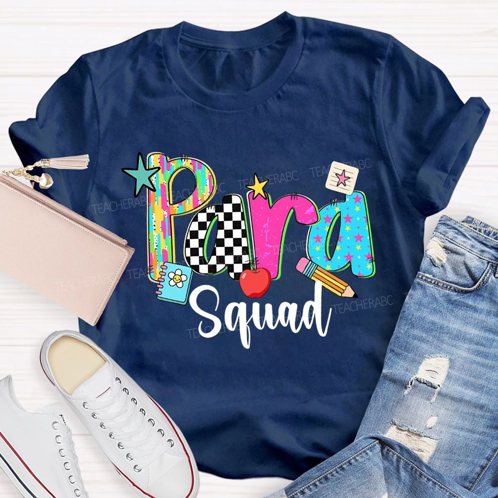Para Professional Squad Colored Fonts T-shirt