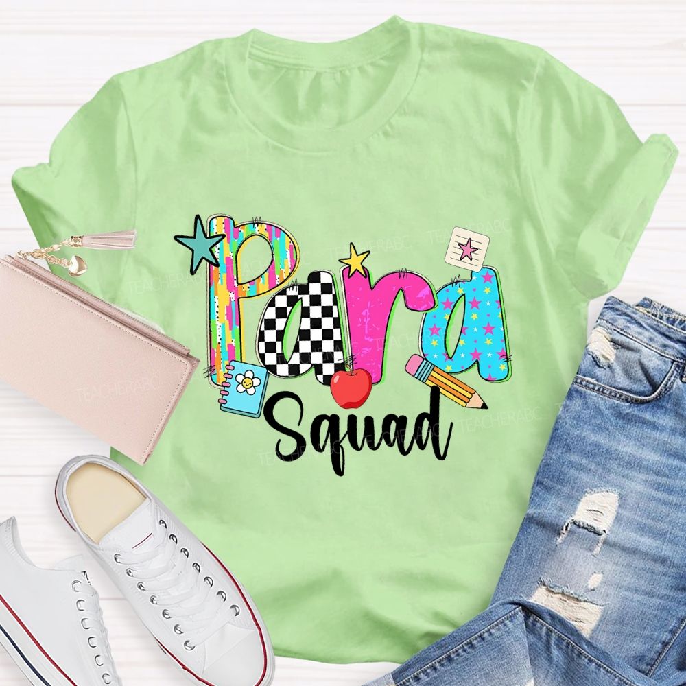 Para Professional Squad Colored Fonts T-shirt
