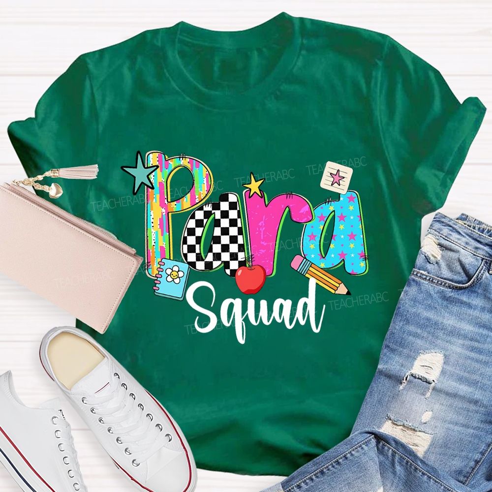 Para Professional Squad Colored Fonts T-shirt