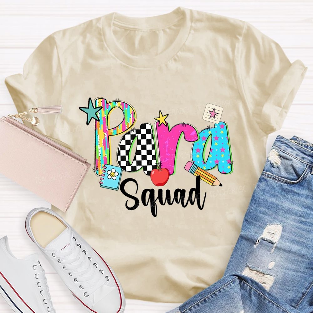 Para Professional Squad Colored Fonts T-shirt
