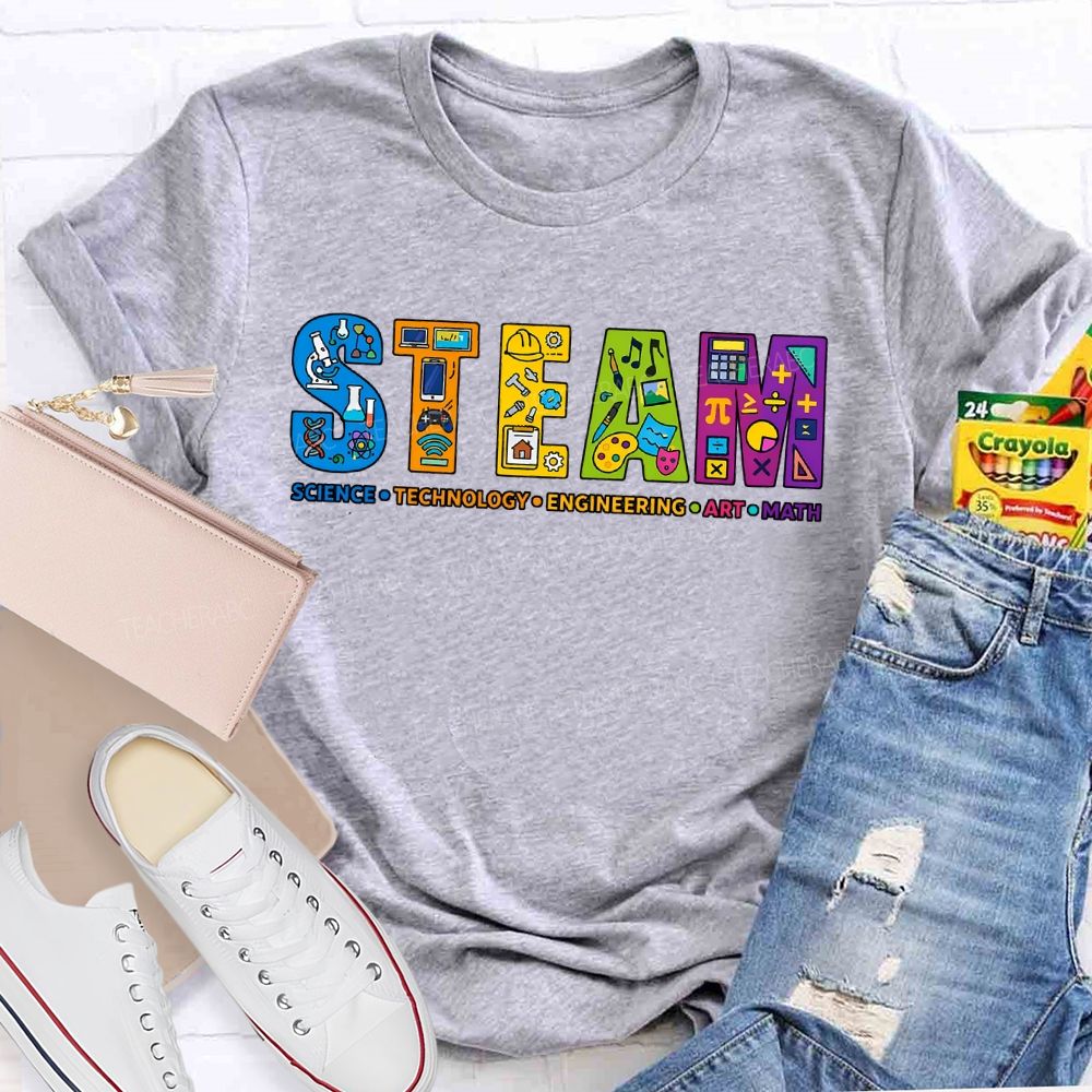 Steam Science Technology Engineering Art Math Teacher T-shirt