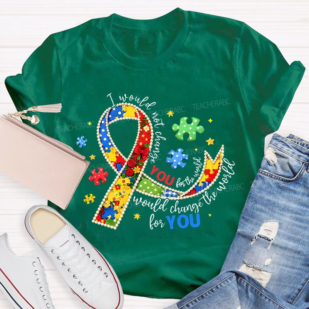 I Would Not Change The World For You Teacher T-shirt