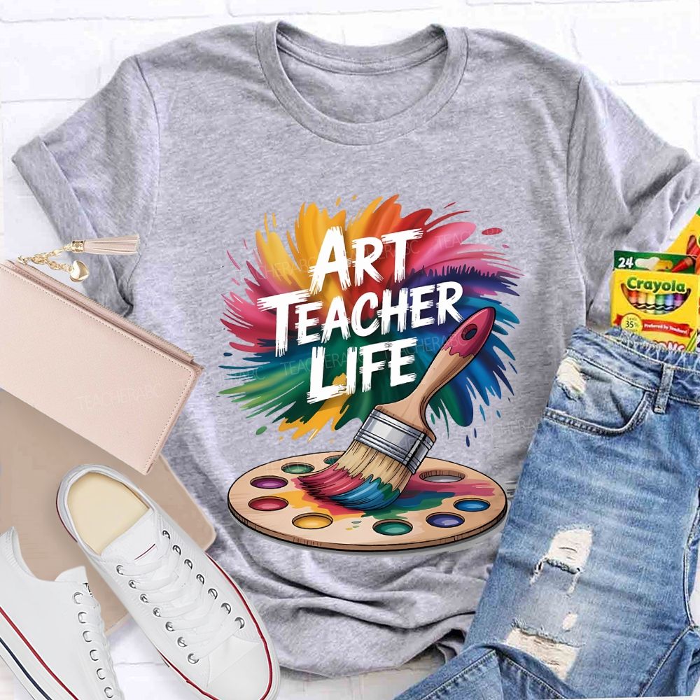 Art Teacher Life Dyeing Trays And Tie-Dye Printing Teacher T-shirt