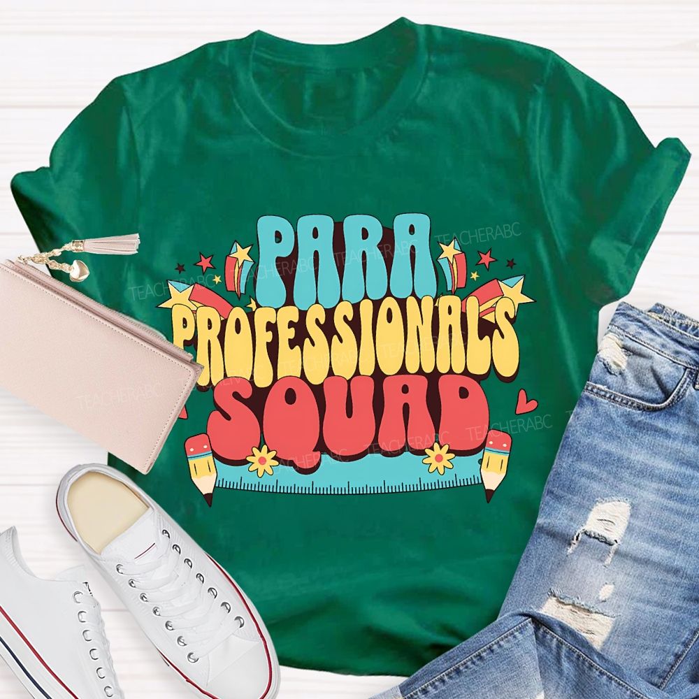 Para Professional Squad Printed Rulers And Pencils T-shirt