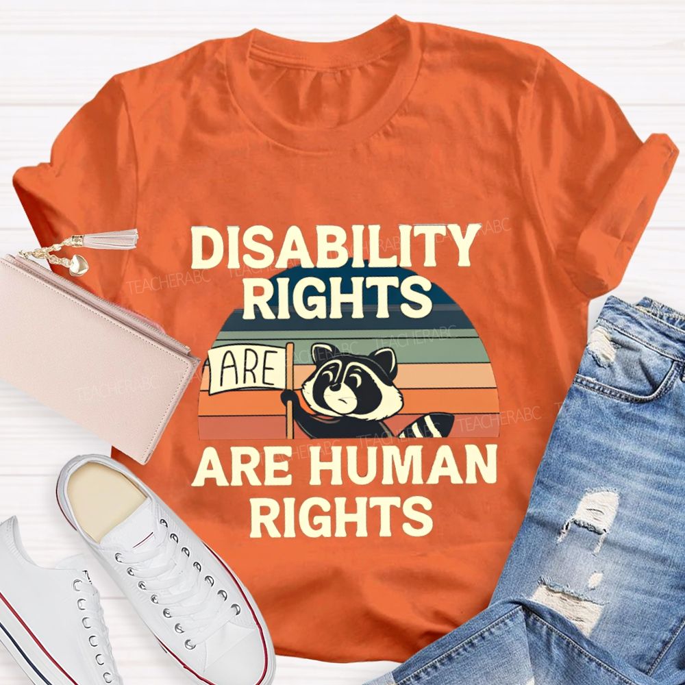Disability Rights Are Human Rights Teacher T-shirt